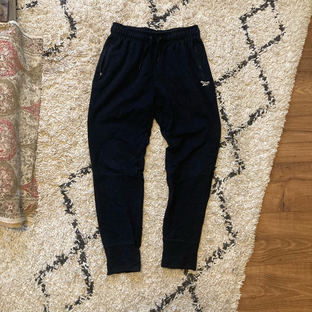 Men’s Reebok small black cotton joggers